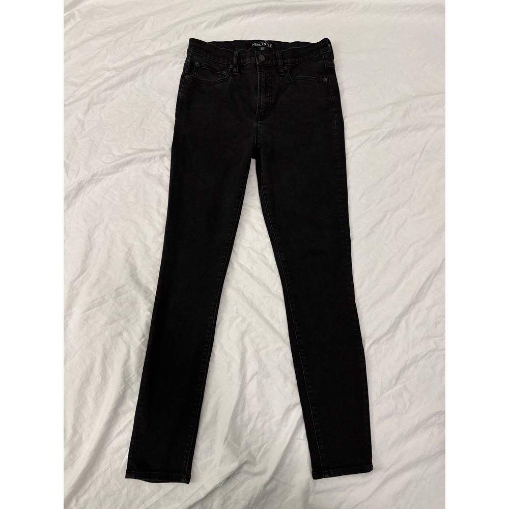 J.Crew Mercantile Women Size 27 Black Solid Pocket Jeans